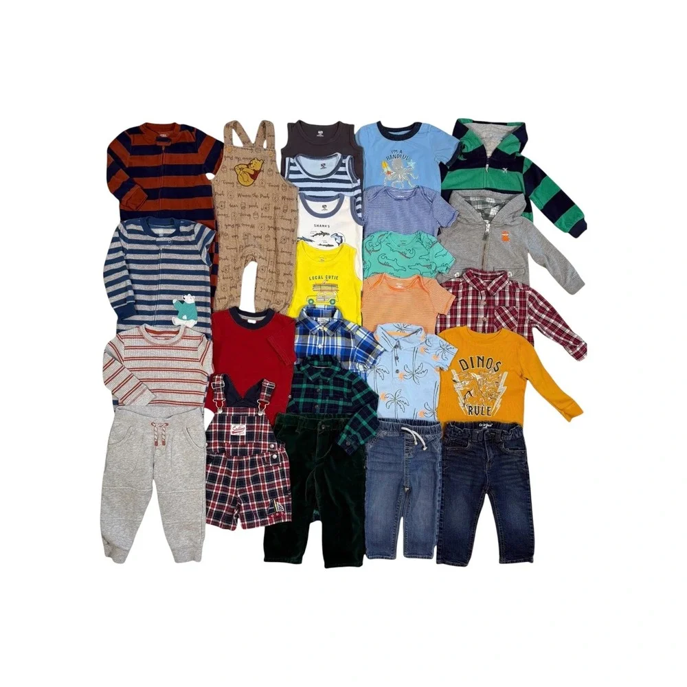 Carter's Disney Gymboree Baby Boy's 18M Clothing Lot 25 Pcs Jeans Shirts Mixed